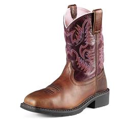 10009494 Women's Ariat Krista Pull-on Steel Toe Cowboy Work Boot